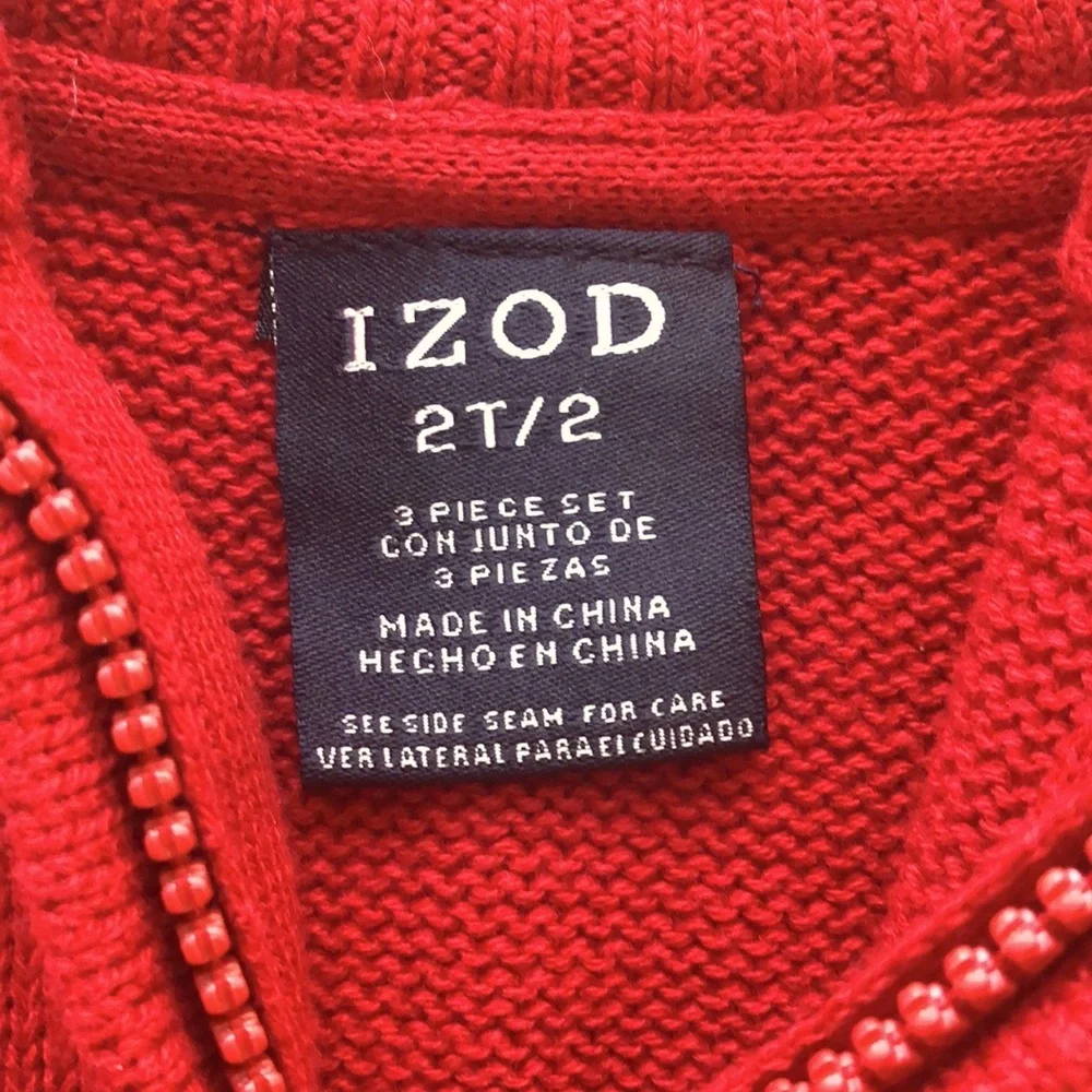 Izod Toddler Boy 3/4 Front Zipper Sweater - Picture 4 of 7